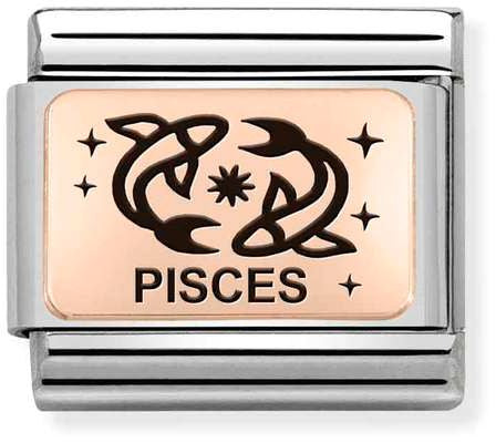 Nomination Classic Rose Gold Plates Pisces Charm