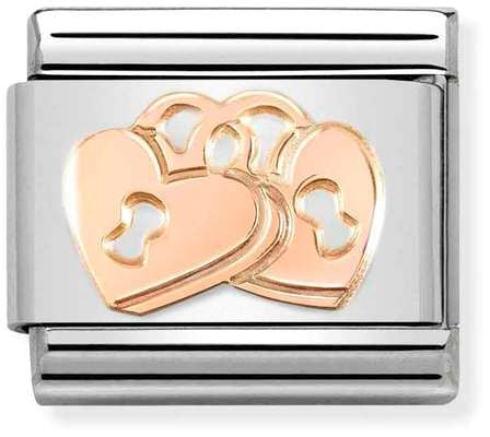Nomination Classic Rose Gold Symbols Padlock Heart Charm