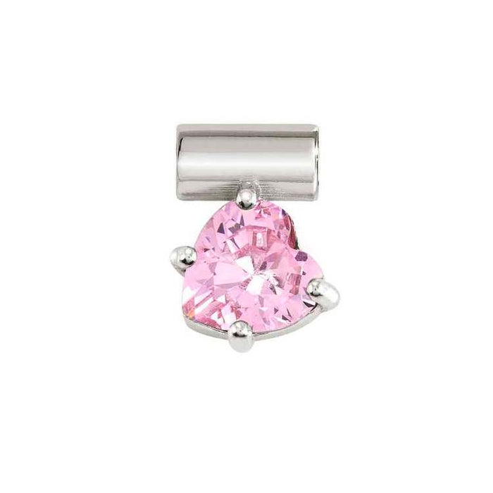 Nomination SeiMia Silver Cubic Zirconia Pink Heart Pendant Charm