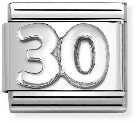 Nomination Classic Silver Oxidised Number 30 Charm