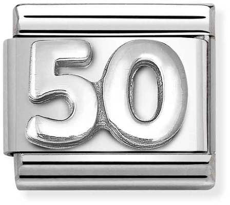 Nomination Classic Silver Oxidised Number 50 Charm