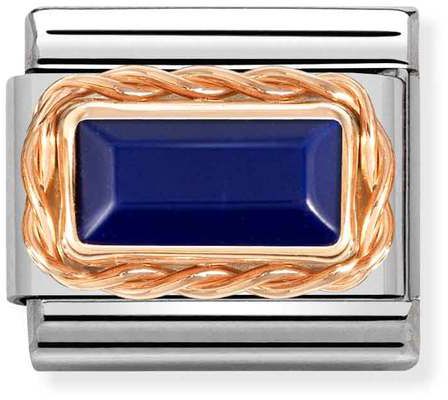 Nomination Classic Rose Gold Lapis Lazuli Stone Charm