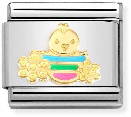 Nomination Classic Gold Symbols Easter Chick With Flowers Charm