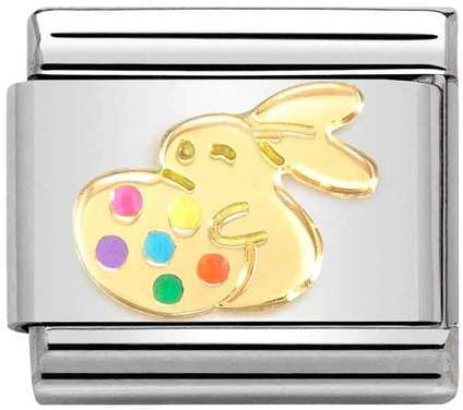 Nomination Classic Gold Symbols Easter Bunny With Egg Charm