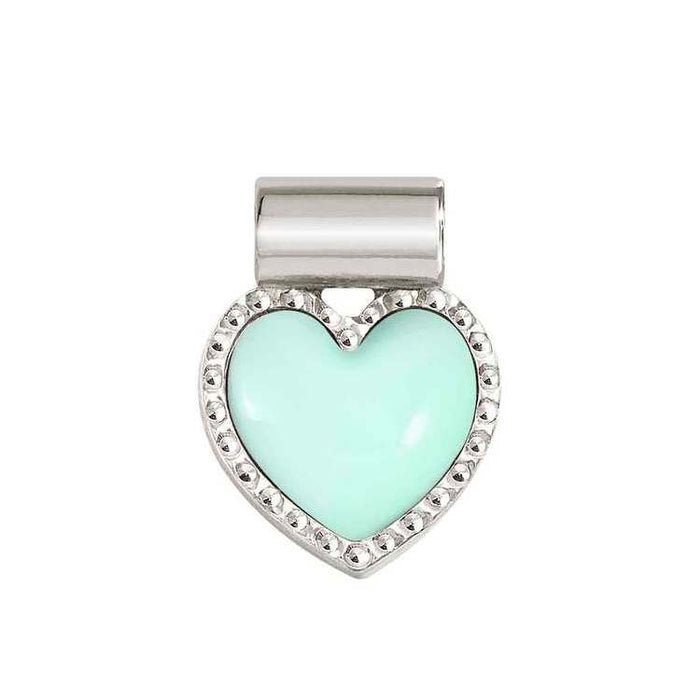 Nomination SeiMia Silver Enamel Turquoise Heart Pendant Charm