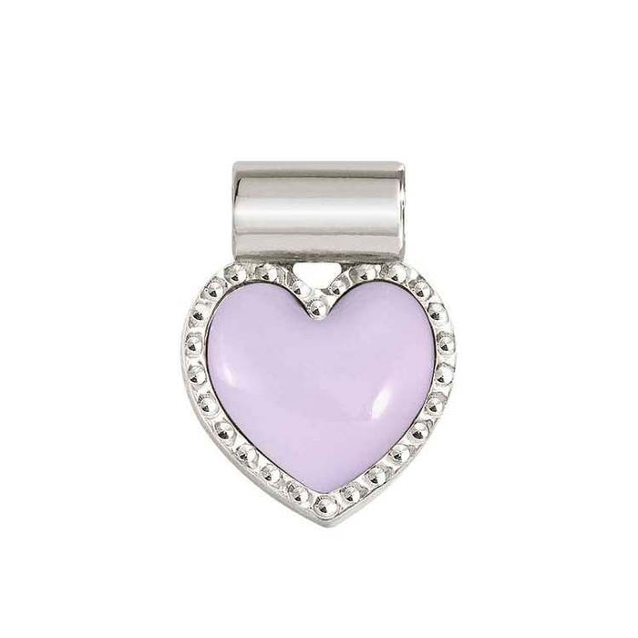 Nomination SeiMia Silver Enamel Lilac Heart Pendant Charm