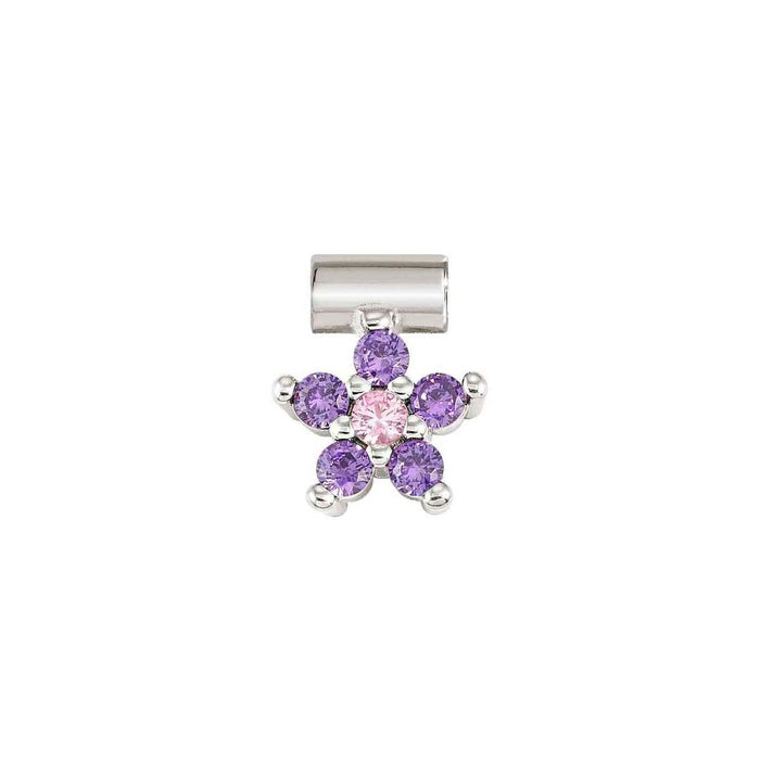 Nomination SeiMia Purple & Pink Cubic Zirconia Flower Pendant