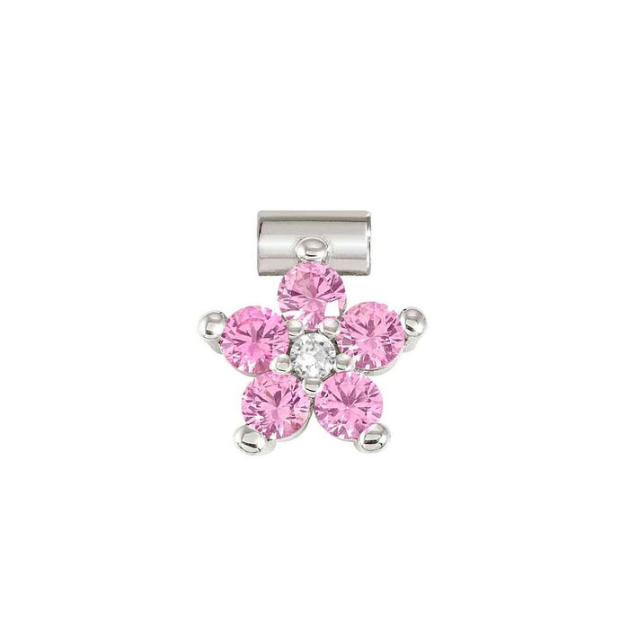 Nomination SeiMia Pink & White Cubic Zirconia Large Flower Pendant