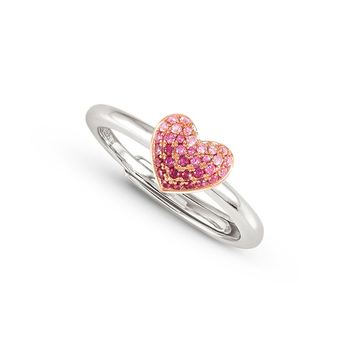 Nomination Crysalis Small Heart With Stones Silver Ring