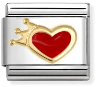 Nomination Classic Gold Heart With Crown Charm