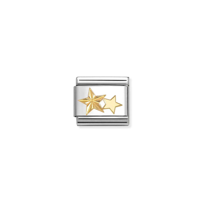 Nomination Classic Symbols Diamond Stars Gold Charm