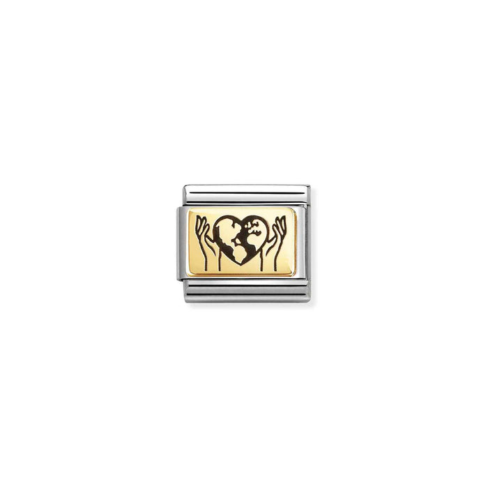 Nomination Classic Gold Symbol Protect Earth Charm