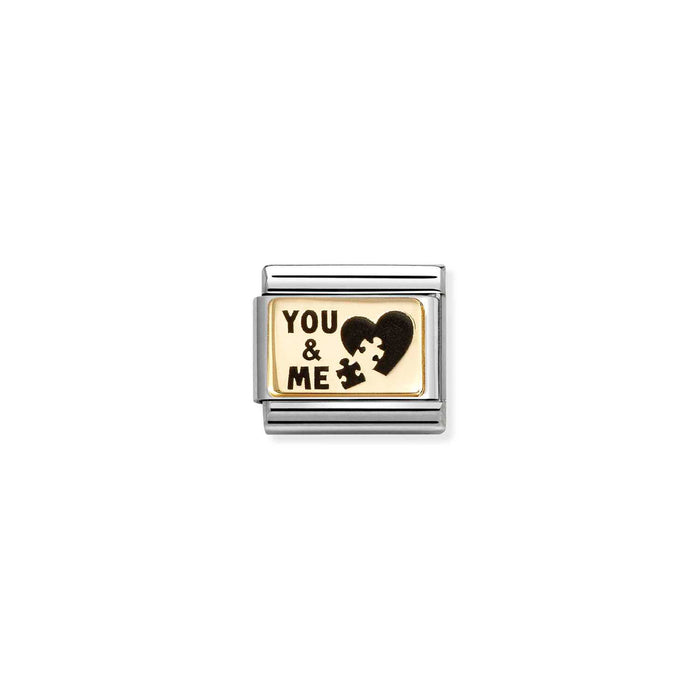 Nomination Classic Gold Symbol You & Me Jigsaw Charm