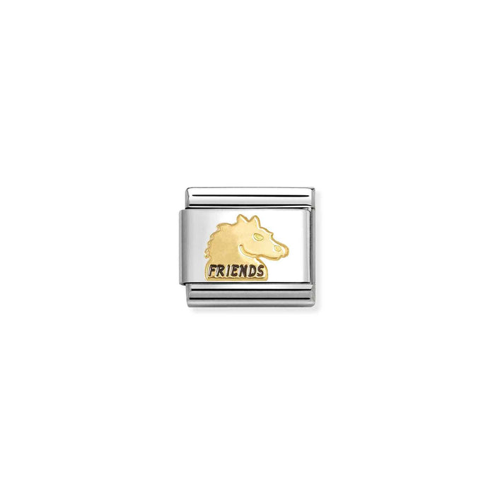Nomination Classic Gold Symbol Friends Horse Charm