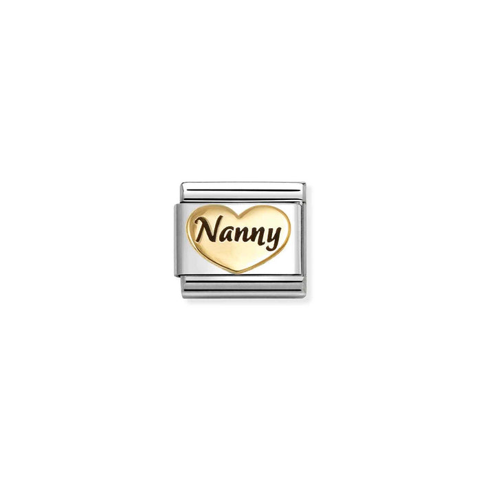Nomination Classic Gold Symbol Nanny Heart Charm