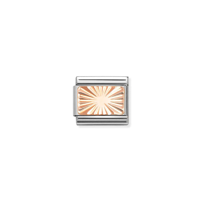 Nomination Classic Rose Gold Plates Diamond Cut Sunray Charm