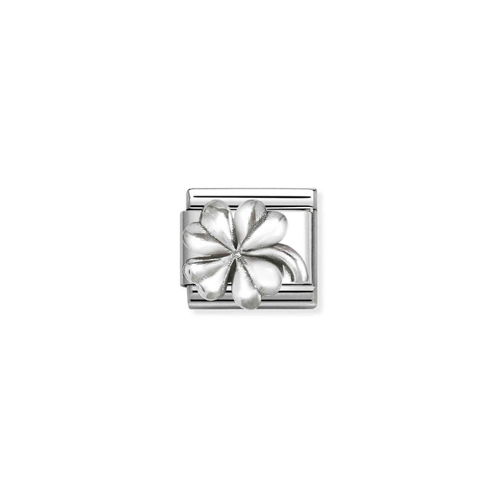 Nomination Classic Silver Oxidised Symbols Four Leaf Clover Charm