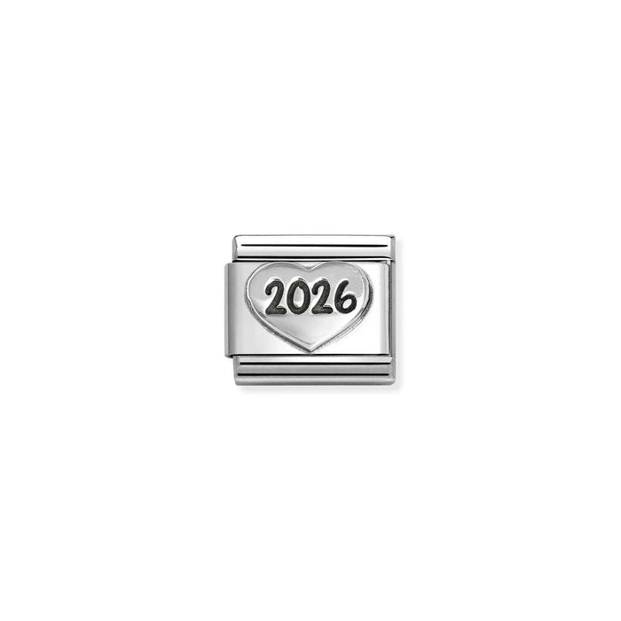 Nomination Classic Silver Oxidised Symbols 2026 Heart Charm