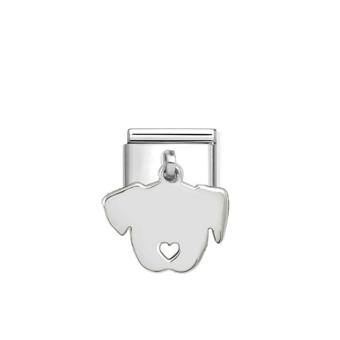 Nomination Classic Silver Plate Dog Face Pendant Charm
