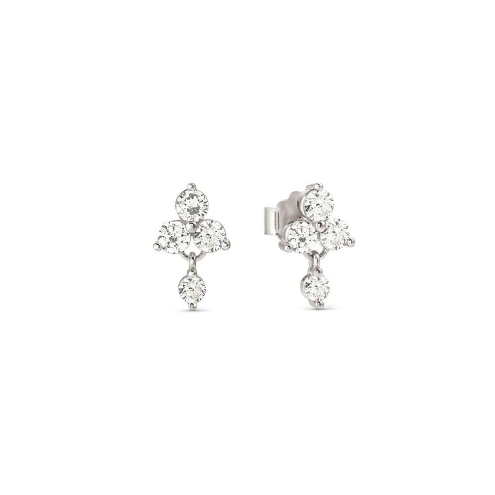 Nomination Life Bouquet White Stone Silver Earrings