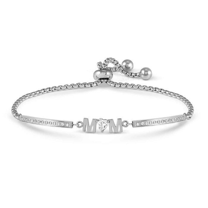 Nomination Milleluci Mom With White Crystal Silver Refined Bracelet