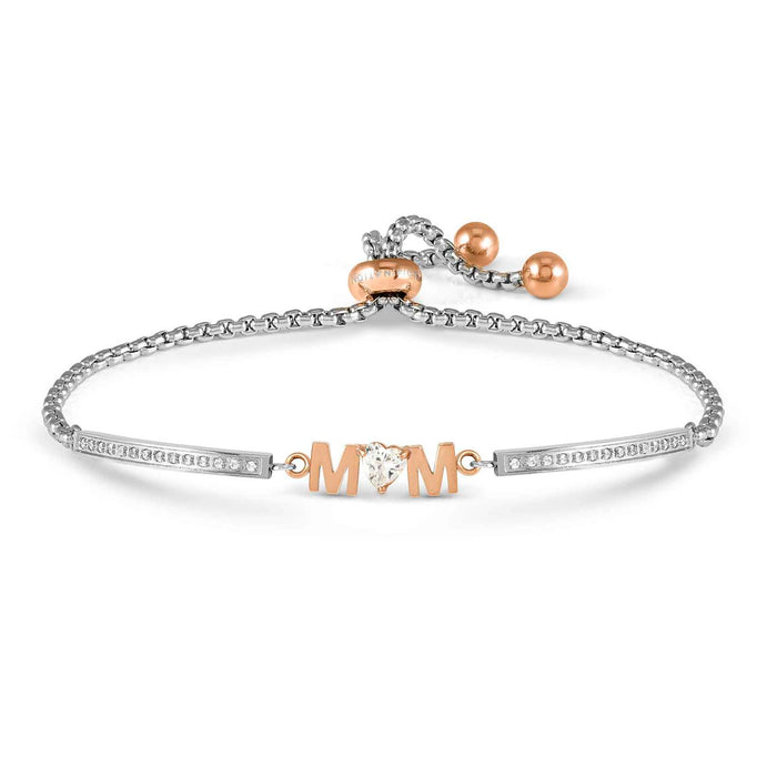 Nomination Milleluci Mom With White Crystal Rose Gold Refined Bracelet
