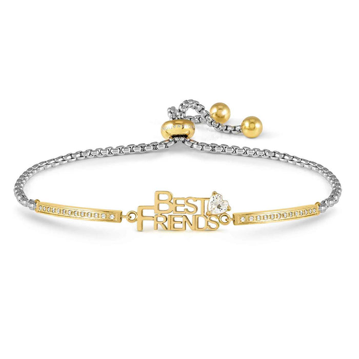 Nomination Milleluci Best Friends With White Crystal Gold Refined Bracelet