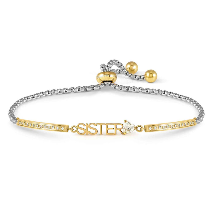 Nomination Milleluci Sister With White Crystal Gold Refined Bracelet