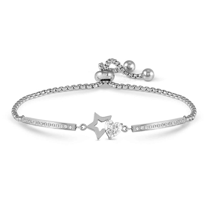 Nomination Milleluci Star With White Crystal Silver Refined Bracelet