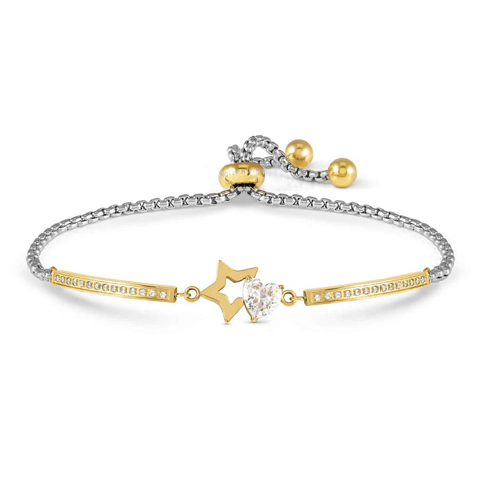 Nomination Milleluci Star With White Crystal Gold Refined Bracelet