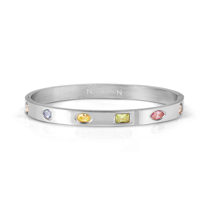 Nomination Pretty Bangles Silver Multicoloured Stones Rigid Bracelet