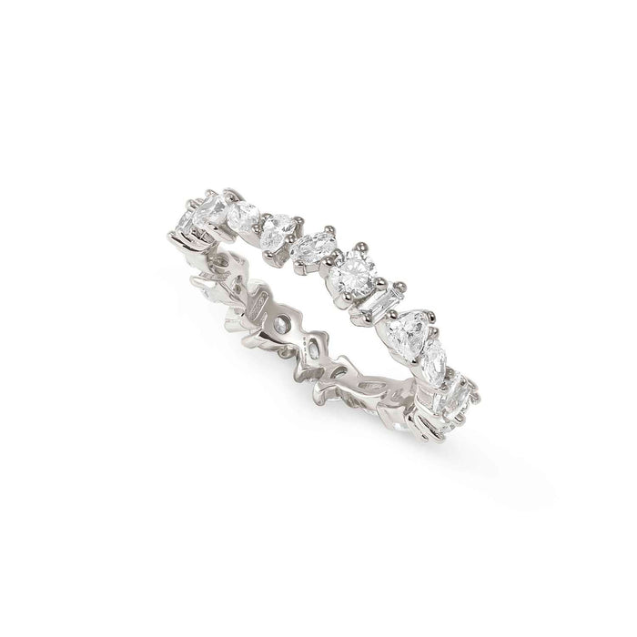 Nomination Colour Wave With White Crystal Silver Ring