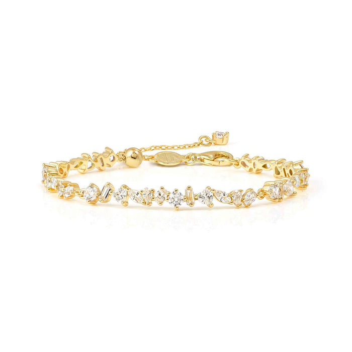 Nomination Colour Wave White Crystal And Gold Bracelet