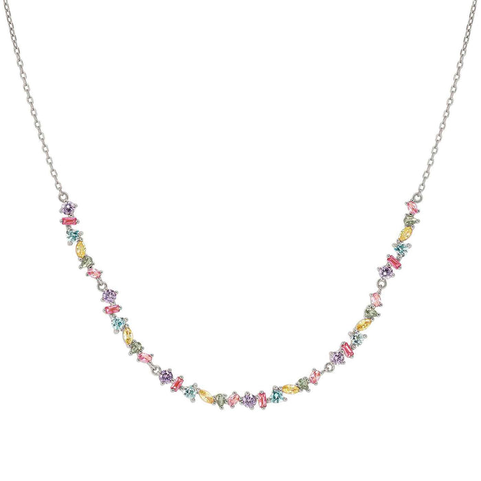 Nomination Colour Wave Multicoloured Crystal Silver Necklace