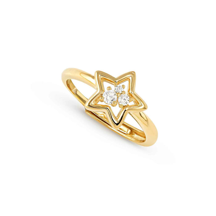 Nomination Dream Beats Star With White Stone Gold Ring