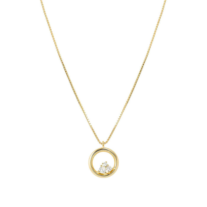 Nomination Dream Beats Circle With White Stone Gold Necklace