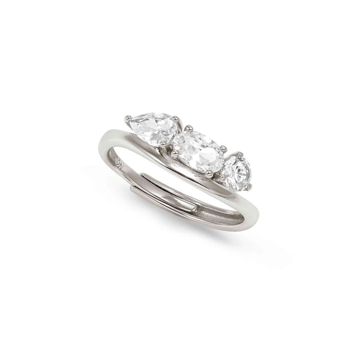 Nomination My Rebel Art Three White Stone Silver Ring