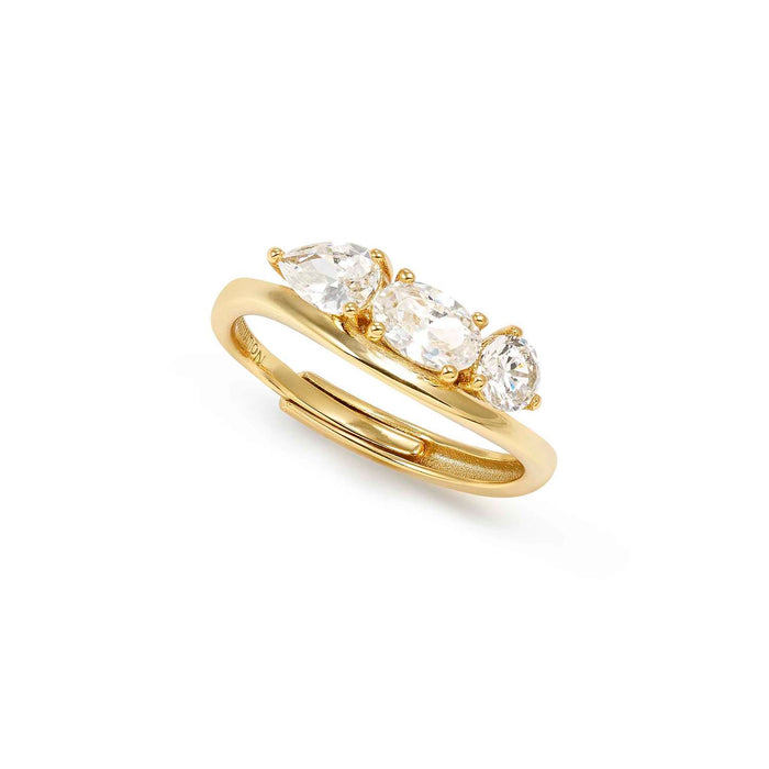 Nomination My Rebel Art White Three Stone Gold Ring