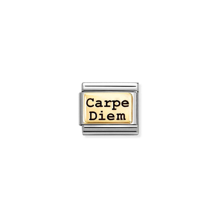 Nomination Classic Gold Plates Carpe Diem Charm