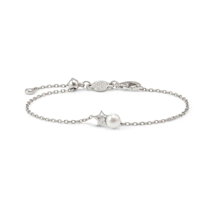 Nomination Pearls Loop Cubic Zirconia Star Silver Bracelet
