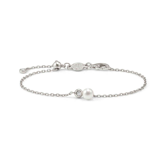 Nomination Pearls Loop Cubic Zirconia Round Silver Bracelet