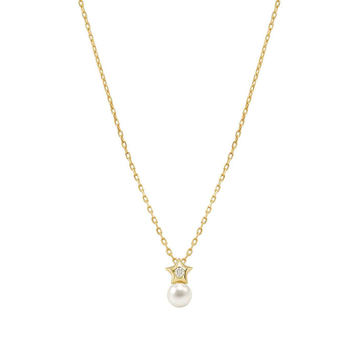 Nomination Pearls Loop Cubic Zirconia Star Gold Necklace