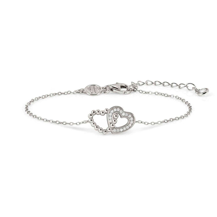 Nomination Du Battiti Double Heart Silver Bracelet