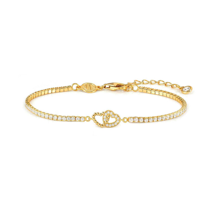 Nomination Du Battiti Tennis Double Heart Gold Bracelet