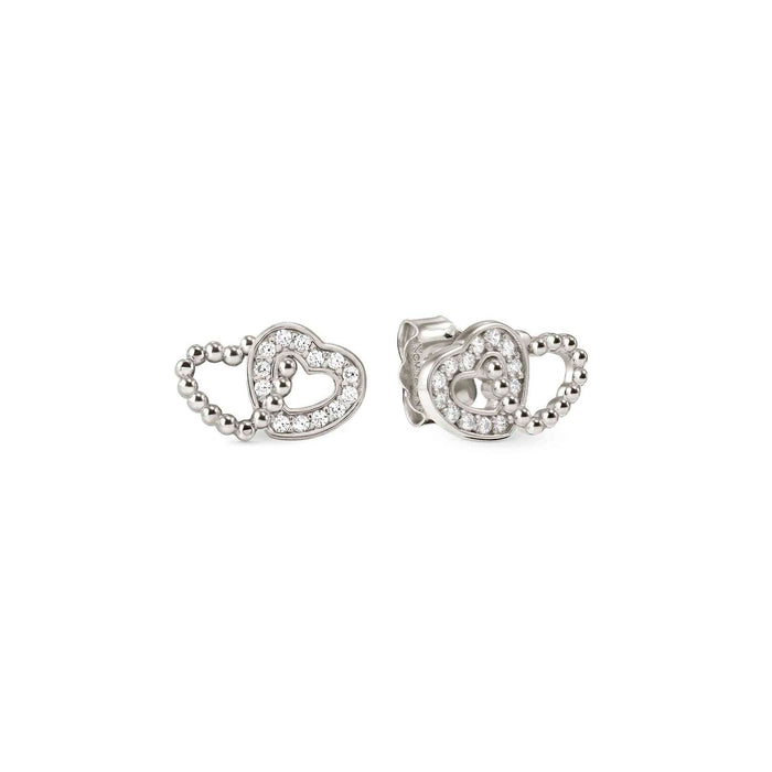 Nomination Du Battiti Double Heart Silver Earrings