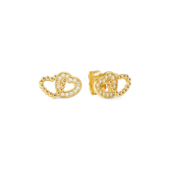Nomination Du Battiti Double Heart Gold Earrings