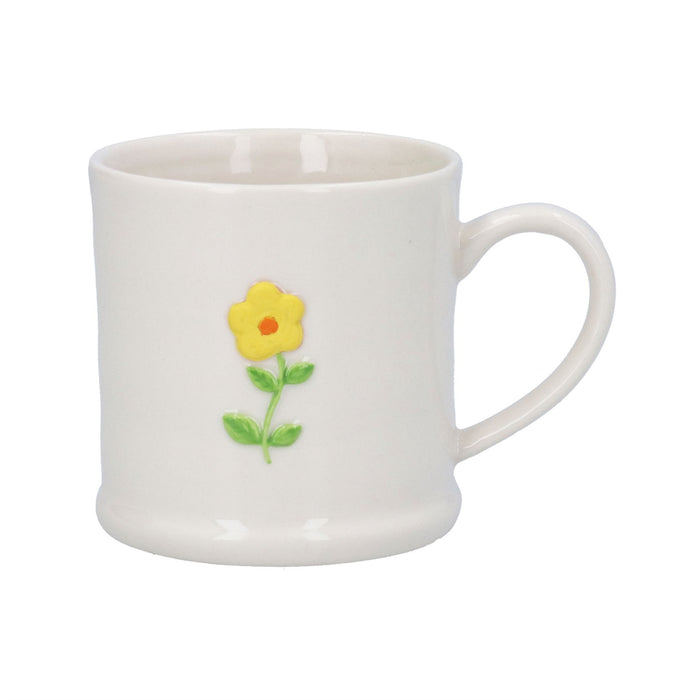 Gisela Graham Yellow Flower Stoneware Mini Mug