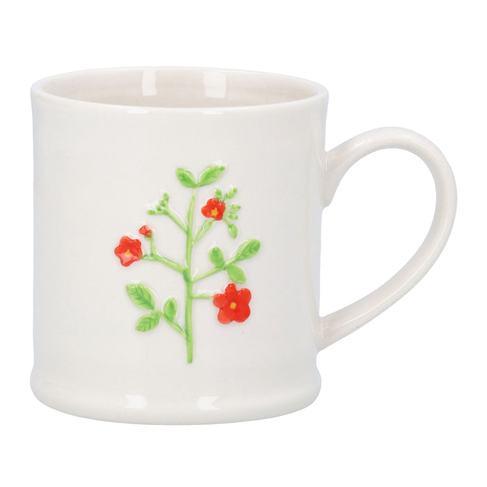 Gisela Graham Red Flower Stoneware Mini Mug