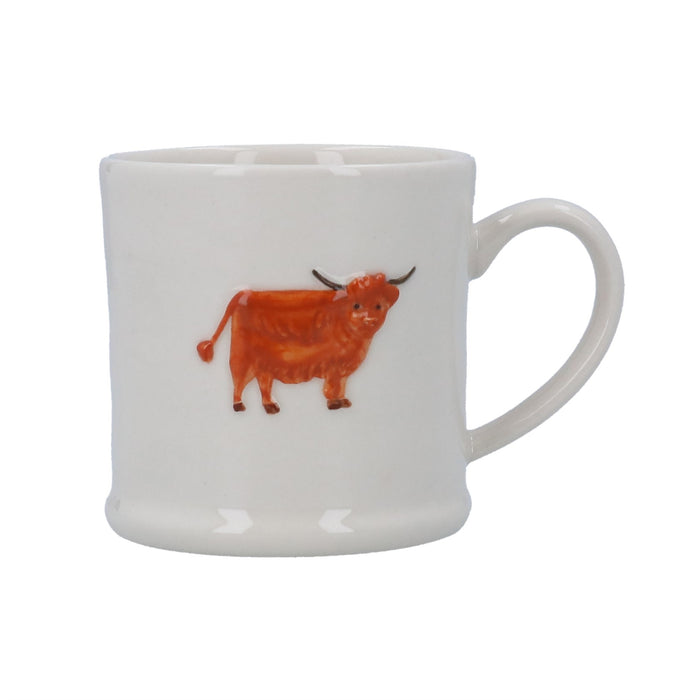 Gisela Graham Highland Cow Stoneware Mini Mug