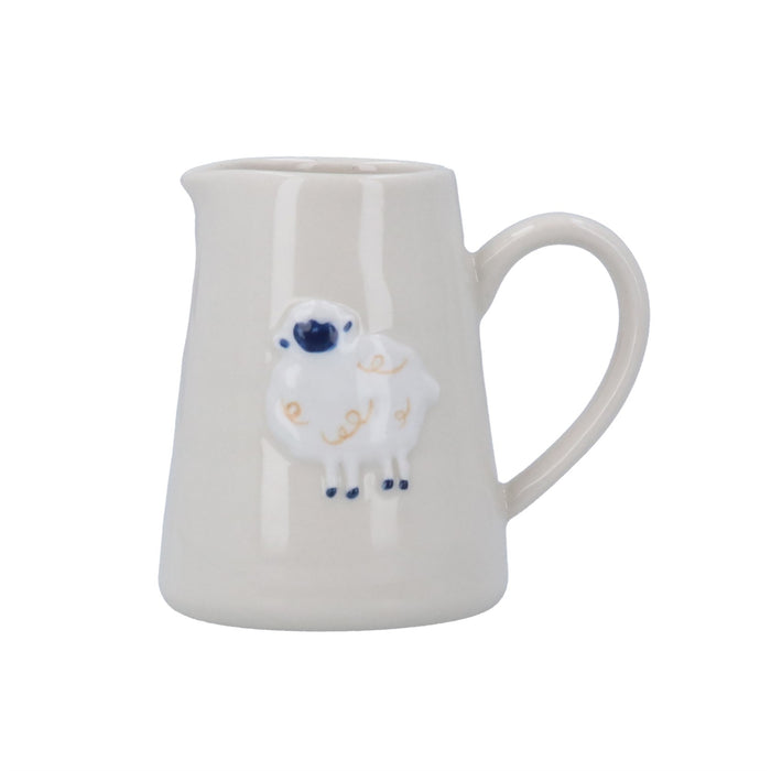 Gisela Graham Lamb Stoneware Mini Jug